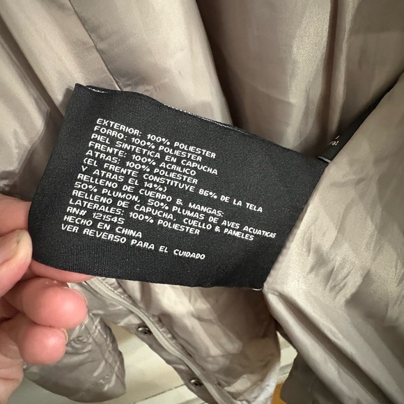 London Fog Down Jacket-Gray—Petite Large - Picture 5 of 11